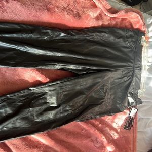 Black leather pants